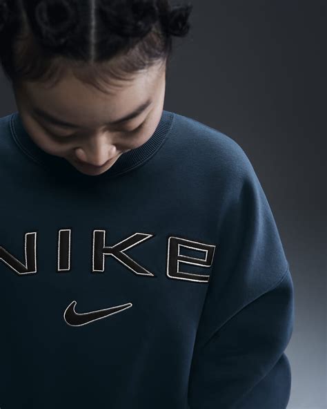 fleece-rundhalsshirt mit print für damen nike sportswear|Nike Sportswear Fleece.